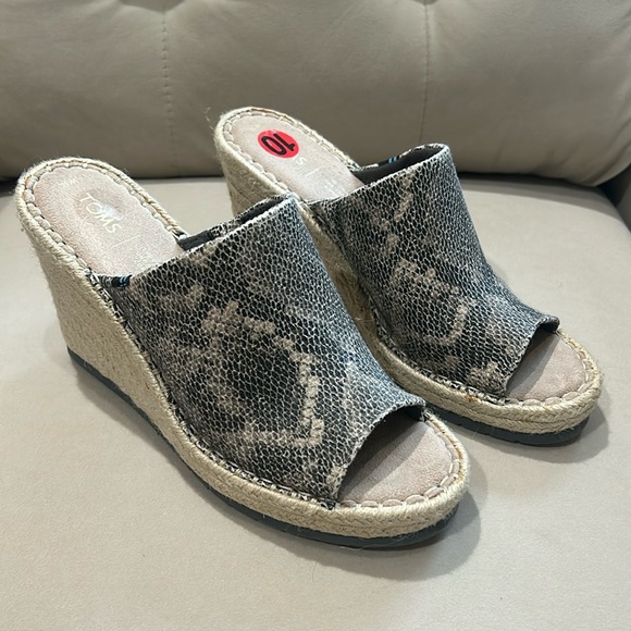 Toms Shoes - Tom’s wedge. Snakeskin.  Super comfy. Size 10. Worn once